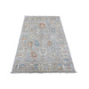 Oushak And Peshawar Wool Hand Knotted Rug Grey 4.2x6.0 -O020808
