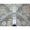 Oushak And Peshawar Wool Hand Knotted Rug Grey 3.0x9.8 -O020887