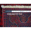 Tribal & Geometric Wool Hand Knotted Rug Red 2.7x9.5 -O020025