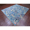 Oushak And Peshawar Wool Hand Knotted Rug Blue 8.2x9.8 -O089847