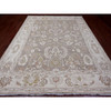 Oushak And Peshawar Wool Hand Knotted Rug Brown 9.1x11.4 -O020164