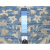 Oushak And Peshawar Wool Hand Knotted Rug Blue 2.10x7.9 -O020505
