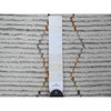 Tribal & Geometric Wool Hand Knotted Rug Ivory 2.6x10.6 -O020288