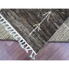 Tribal & Geometric Wool Hand Knotted Rug Brown 7.11x10.0 -O020385