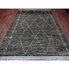Tribal & Geometric Wool Hand Knotted Rug Brown 7.11x10.0 -O020385