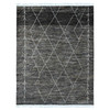 Tribal & Geometric Wool Hand Knotted Rug Brown 7.11x10.0 -O020385