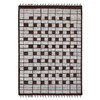 Tribal & Geometric Wool Hand Knotted Rug Brown 6.4x8.11 -O020421