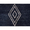 Tribal & Geometric Wool Hand Knotted Rug Black 9.4x12.10 -O020524
