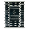Tribal & Geometric Wool Hand Knotted Rug Black 9.4x12.10 -O020524