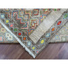 Tribal & Geometric Wool Hand Knotted Rug Grey 8.1x9.6 -O020637