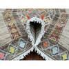 Tribal & Geometric Wool Hand Knotted Rug Grey 8.1x9.6 -O020637