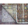 Tribal & Geometric Wool Hand Knotted Rug Grey 8.1x9.6 -O020637