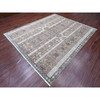 Tribal & Geometric Wool Hand Knotted Rug Grey 8.1x9.6 -O020637
