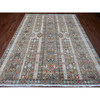 Tribal & Geometric Wool Hand Knotted Rug Grey 8.1x9.6 -O020637