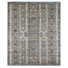 Tribal & Geometric Wool Hand Knotted Rug Grey 8.1x9.6 -O020637
