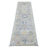 Oushak And Peshawar Wool Hand Knotted Rug Grey 2.6x7.9 -O020672