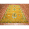 Khotan and Samarkand Wool Hand Knotted Rug Yellow 9.0x12.4 -O075685