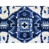 Oushak And Peshawar Wool Hand Knotted Rug Blue 8.2x9.9 -O020739
