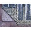 Tribal & Geometric Wool Hand Knotted Rug Blue 6.0x10.4 -O020741