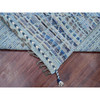 Tribal & Geometric Wool Hand Knotted Rug Blue 8.1x10.8 -O020834