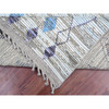 Tribal & Geometric Wool Hand Knotted Rug Grey 8.2x10.4 -O020835