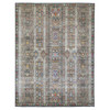 Tribal & Geometric Wool Hand Knotted Rug Grey 8.11x11.8 -O020846