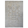 Oushak And Peshawar Wool Hand Knotted Rug Grey 13.10x17.1 -O089741