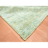 Modern and Contemporary Wool & Silk Hand Knotted Rug Green 11.9x15.4 -O075643