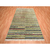 Modern and Contemporary Wool & Silk Hand Knotted Rug Green 6.1x9.1 -O075644