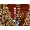 Fine Oriental Silk Hand Knotted Rug Red 4.0x6.0 -O075647
