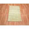 Modern and Contemporary Wool & Silk Hand Knotted Rug Beige 2.0x3.0 -O075663