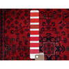 Tribal & Geometric Wool Hand Knotted Rug Red 3.5x5.2 -O0675
