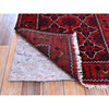 Tribal & Geometric Wool Hand Knotted Rug Red 2.3x4.8 -O0687
