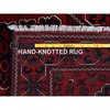Tribal & Geometric Wool Hand Knotted Rug Red 2.4x5.8 -O0698