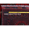 Tribal & Geometric Wool Hand Knotted Rug Red 2.9x3.11 -O0703