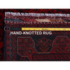 Tribal & Geometric Wool Hand Knotted Rug Red 2.7x4.2 -O0710