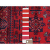 Tribal & Geometric Wool Hand Knotted Rug Red 2.7x4.5 -O0712