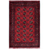 Tribal & Geometric Wool Hand Knotted Rug Red 2.8x4.1 -O0725