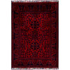 Tribal & Geometric Wool Hand Knotted Rug Red 3.5x4.9 -O0731