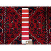 Tribal & Geometric Wool Hand Knotted Rug Red 2.3x5.0 -O0736