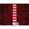Tribal & Geometric Wool Hand Knotted Rug Red 1.9x4.9 -O0740