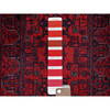 Tribal & Geometric Wool Hand Knotted Rug Red 1.10x5.1 -O0742
