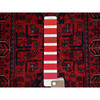 Tribal & Geometric Wool Hand Knotted Rug Red 1.9x5.0 -O0743