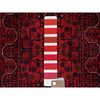 Tribal & Geometric Wool Hand Knotted Rug Red 1.9x4.11 -O0745