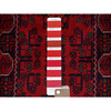 Tribal & Geometric Wool Hand Knotted Rug Red 1.9x4.10 -O0746