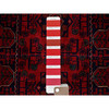 Tribal & Geometric Wool Hand Knotted Rug Red 1.10x4.10 -O0749