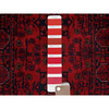 Tribal & Geometric Wool Hand Knotted Rug Red 1.10x5.1 -O0755