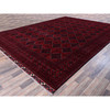 Tribal & Geometric Wool Hand Knotted Rug Red 9.10x12.9 -O0765