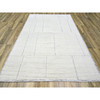 Modern and Contemporary Wool Hand Knotted Rug Ivory 8.0x9.9 -O076214