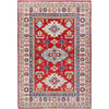 Kazak Wool Hand Knotted Rug Red 4.9x7.1 -O0335